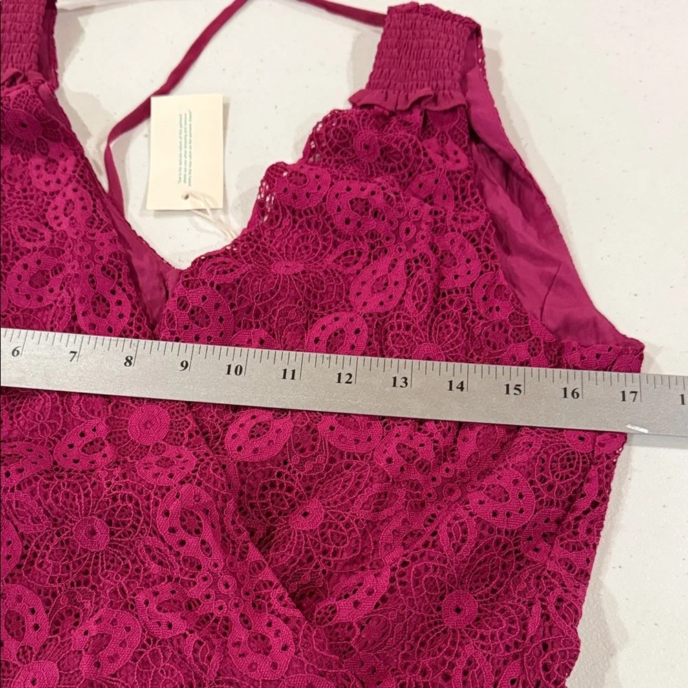Sundance burgundy Lace Maxi Dress size M NWT  maxi - Picture 12 of 14